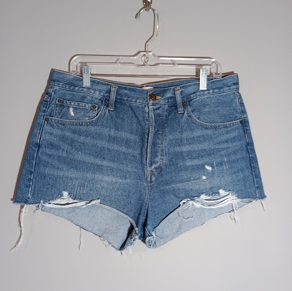 z supply Women's 31 classic hi rise denim short  vintage indigo